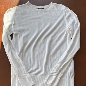 Halogen Classic Cream Crewneck Sweater